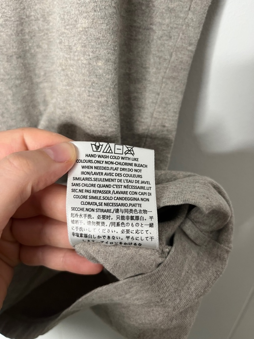 ESSENTIALS Fear of God Men's Gray Logo Crewneck T-Shirt Size S - Picture 7 of 10